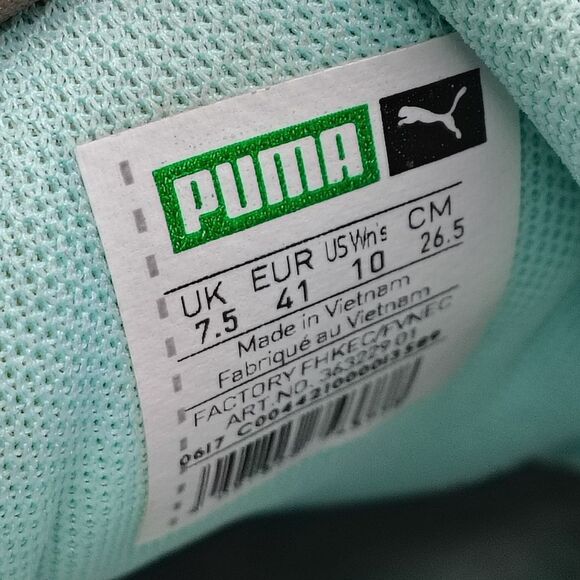 Puma Heart Reset Suede Velvet Bow Sneakers Shoes Sz 10 - Picture 15 of 16